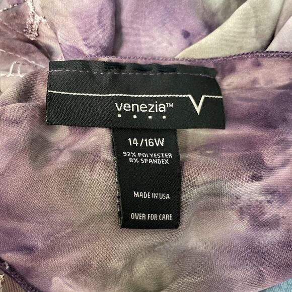 Venezia Womens Plus Size 14 16W Embroidered Tie Dye Y2K Stretch Top Fairy Grunge - Picture 5 of 9